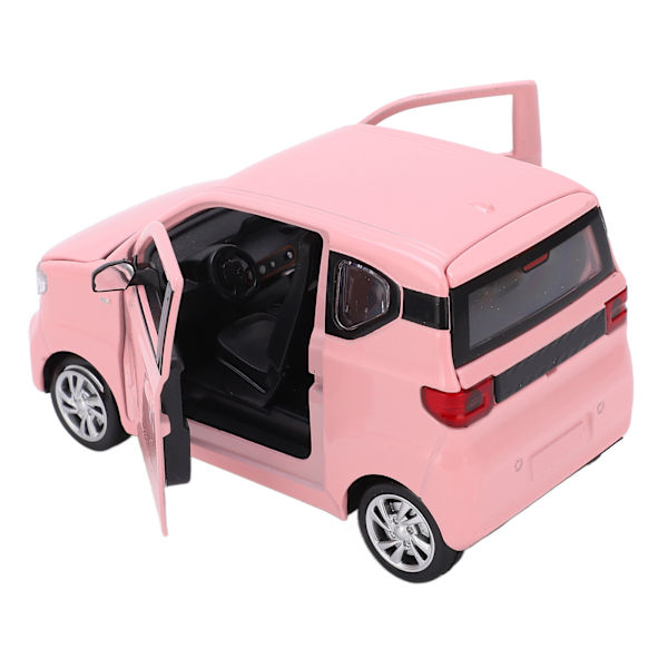 MINI EV -auton malli 1/24 seosvalettu pienoismalli vetävä takaisin leluauto kattotelineellä lapsille yli 3-vuotiaille Pink