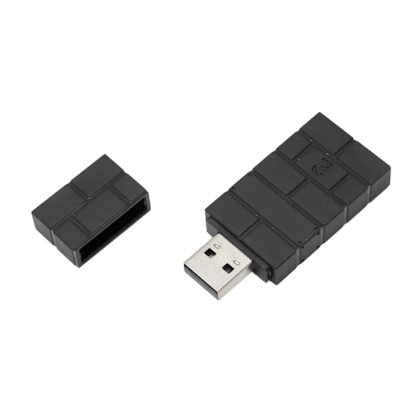 USB Trådløs Kontrolleradapter Multifunksjons Bluetooth-kontroller for PC for Windows for OS X for Steam Deck for RPi Svart