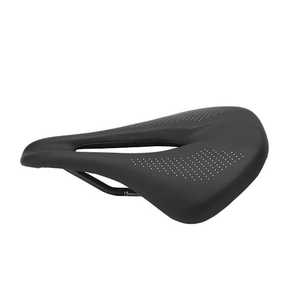 155 mm bred kolfiber läder Cykelsadelkudde ihålig Cykelvägscykelkudde Svart