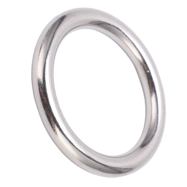 Svejset O-ring Rustfrit stål Svejset rund ring Kompatibel med navigationsdykning Hængekøjer og tasker 10x60 mm