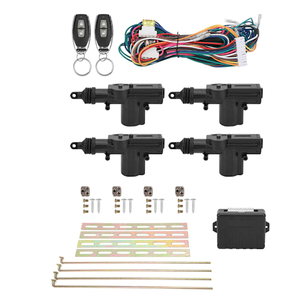 Centrallåssats Fjärrkontroll Keyless Entry System 12V W/LED-indikator med 2 kontroller