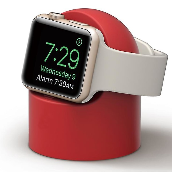 Stasjon For Apple Watch Lader Tilbehør Ladestativ Red