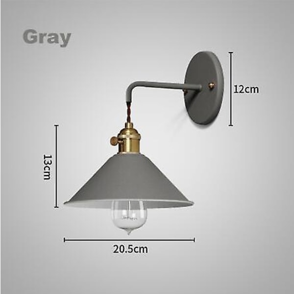 Vägglampa Modern vägglampa Färg Vägglampa Vindsvägglampa med tänd- och släckljus Amerikanskt lantligt vardagsrum Arbetsrumslampa (utan lampor) Gray