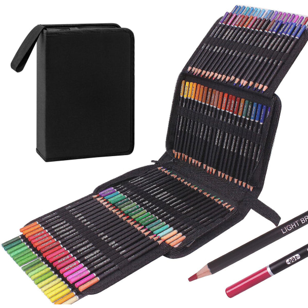 120 vetoketjullista värikynää, jotka sopivat täydellisesti piirtämiseen, luonnostelemiseen, varjostukseen ja värittämiseen, eloisia värikynät