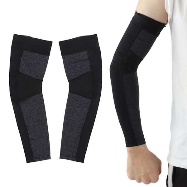 Arm Sleeves UV Solbeskyttelse Ergonomisk Høj Elasticitet Åndbar Hurtig Tørring Fugtabsorption Solærmer til Sport M