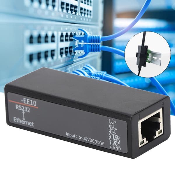 HF7111 Seriell Server RS232 til Ethernet DTU Kortmeldingskommunikasjonsmodul 5‑36VDC