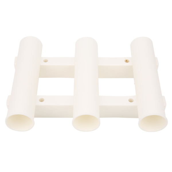 Stang Oppbevaringsholder Veggmontert 3 Rør Fiskestang Stativ Tykk Plast Stang Stativ Hvit