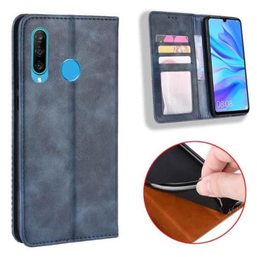 Huawei P30 Lite Fodral, Plånboksfodral Magnetlås Stativ