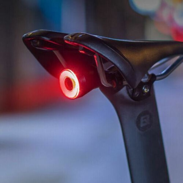 1 sæt WR25 100lm Smart bremsesensor baglygte landevejscykel mountainbike cykel lys USB opladning baglygte advarselslys