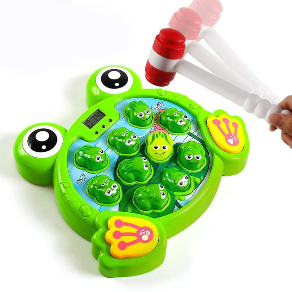 Interaktivt Whack A Frog-spill inkluderer hammere for barn