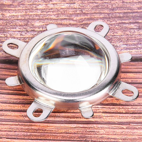 44 mm optisk glaslinse 50 mm reflektor Collimator Cup fast montering til 20-100W LED-lys (60°)
