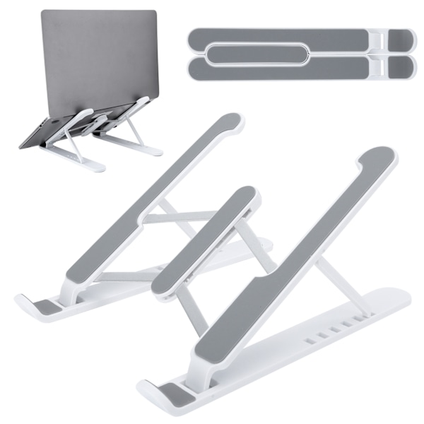 【NX】Notebook Stand MultiPosition Foldable Bracket 1117in Laptop Cooling Support Base Lift Riser (Hvid)