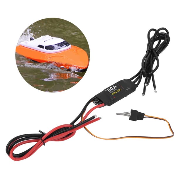 Vattentät Borstlös ESC 50A 2‑6S för 24V RC Båtm modell Undervattenpropeller