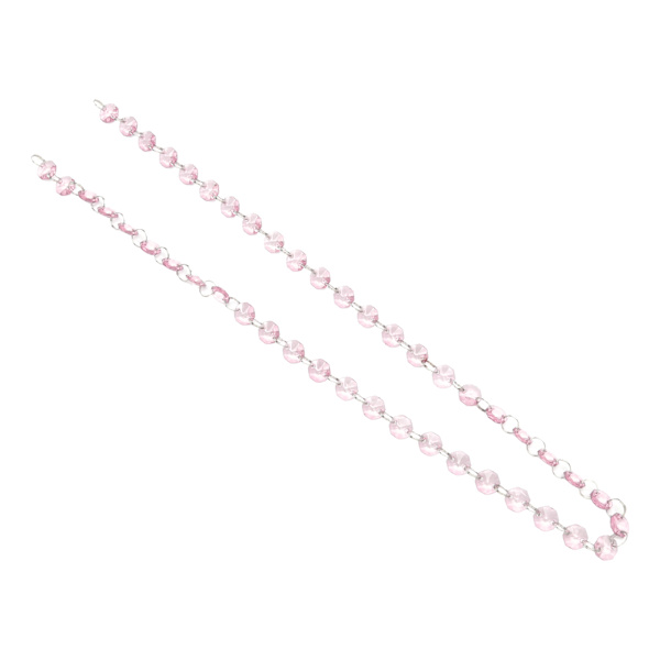 5 stk Akryl Krystal Girlander Stærk Forbindelse Elegant Multifunktionel Krystal Perle Girlander til Bryllupslysekroner Rosa