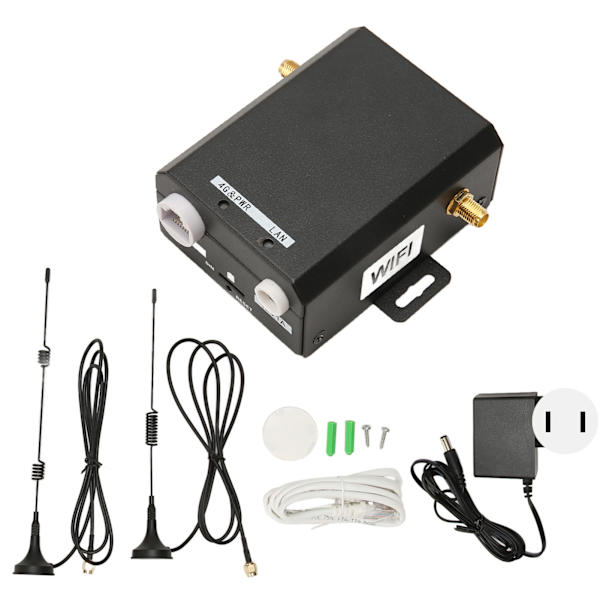 Industriel 4G LTE WiFi-router med SIM-kortplads 2 eksterne antenner 150 Mbps Understøtter 16 brugere WiFi Hotspot 100‑240V US-stik