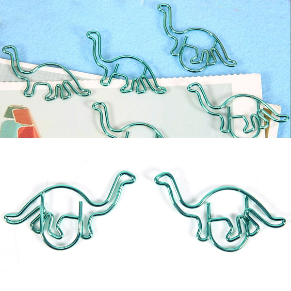 12 stk klips dinosaur-formet fargebelagt multifunksjonelle tykke klips 3x3cm