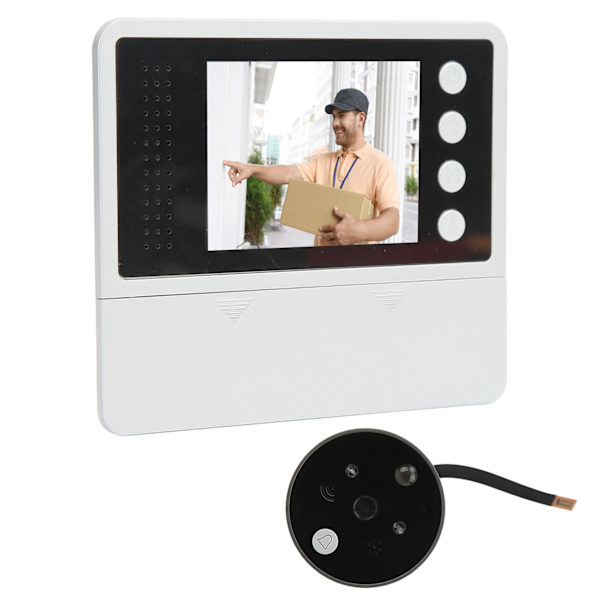 Digital dörr titthålsvisare videodörrklocka Kamera 4 ringsignaler Night Vision 2 Way Intercom för hem Lägenhet kontor