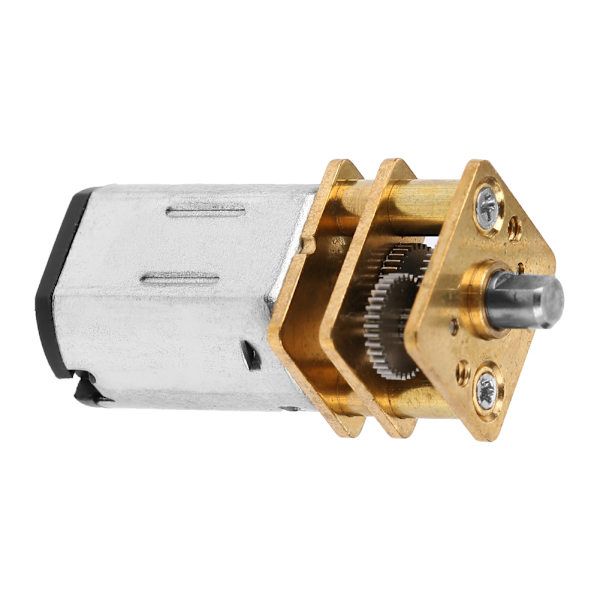 Minimetall DC -hidasnopeusmoottori kuparivaihteella DIY-robotmalleille 3-6V
