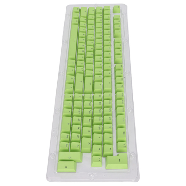 Näppäimet Tangentkapslar 114 näppäintä PBT OEM Korkeus Kaksiväriset Injektiot Valonläpäisevät Mekaniset Näppäimistön KeycapMini Apple Green