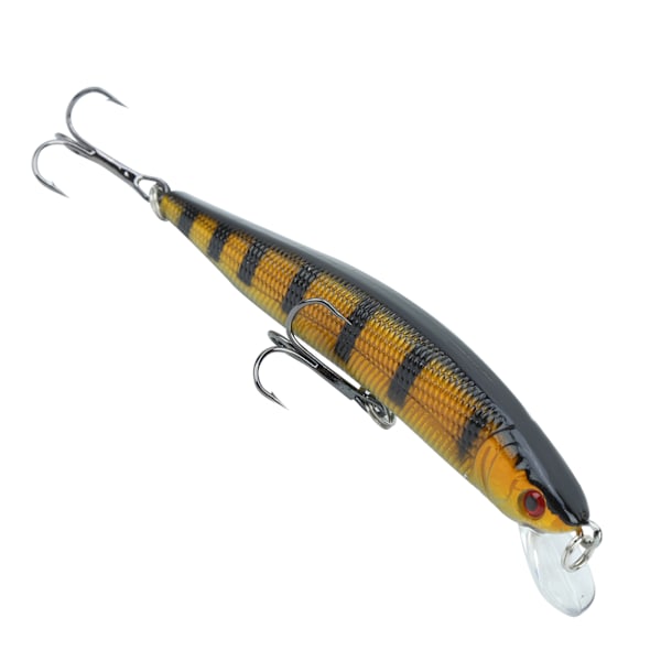 5 stk. plastiksimulering Minnow Long Shot lokkemad med diskantkrog fiskegrej 10#