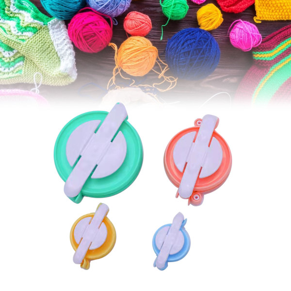 4 stk Pom Pom Maker i forskellige størrelser Pom Maker Tool Set til DIY Uldgarn Strikning Håndværksprojekt