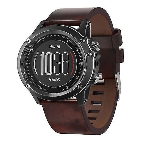 Garmin Fenix 3 Sapphire Läderklockarmband - Brun