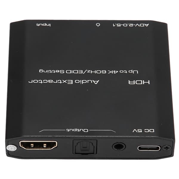 HDR HD Multimedia Interface Ljudextraktor Stöd 4K 60Hz EDID Inställningsomvandlare för HDCP Digital DTS 5.1 PCM
