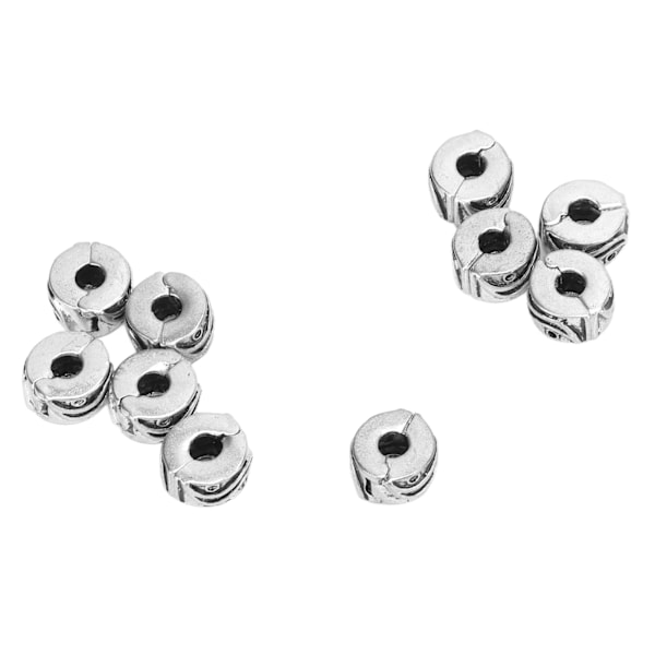 10 stk Clip Lock Beads Antik Sølv Armbånd Non Slip Positioning Clip Spænde Perler DIY Håndlavede Smykker Tilbehør Stil 2