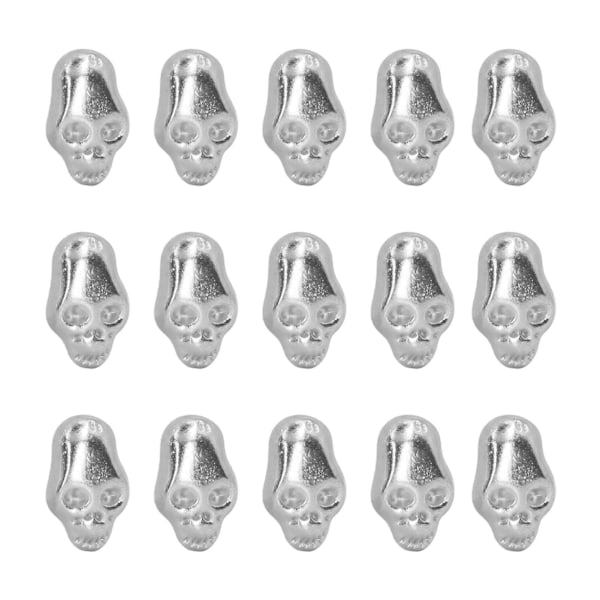 150 Sett Skull Rivets Punk Stil DIY Spøkelseshode Rivets Lær Håndverk Dekorasjon for Sko Klær Vesker Sølv