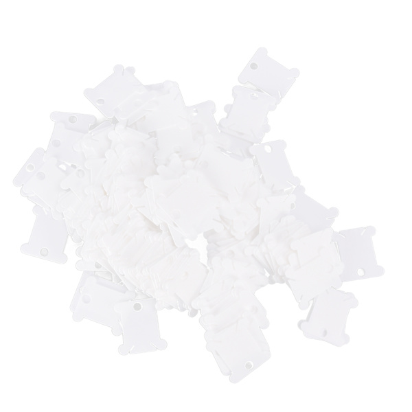 200 stk Plasttrådsspoler Sortering Opbevaring Funktion Hvid Smuk Praktisk Husholdning DIY Sytrådsopbevaring