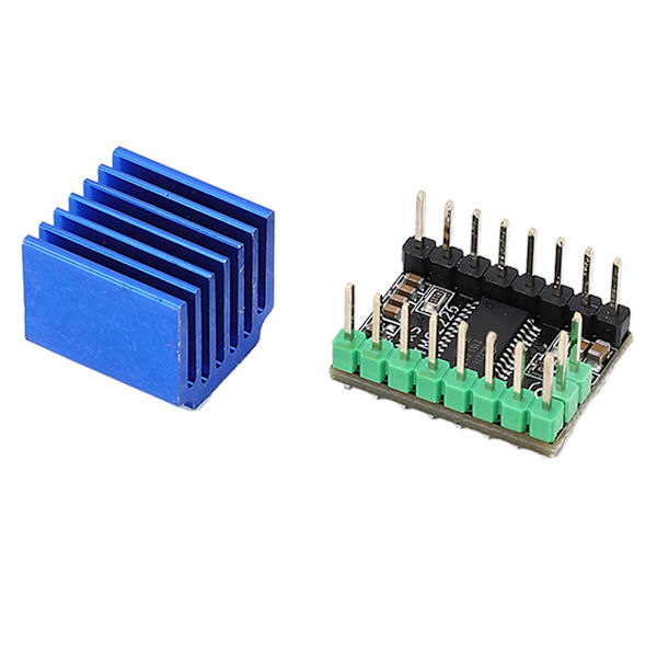 Trinmotor Driver TMC2226 256 Mikrostep Lav Støj med Køleplade 3D-Printer Tilbehør