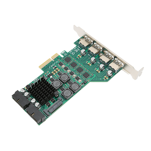 PCIE till USB 3.0 expansionskort oberoende 4 kanaler 5Gbps USB3.0 3A strömförsörjning PCI Express USB 3.0-kort för Windows