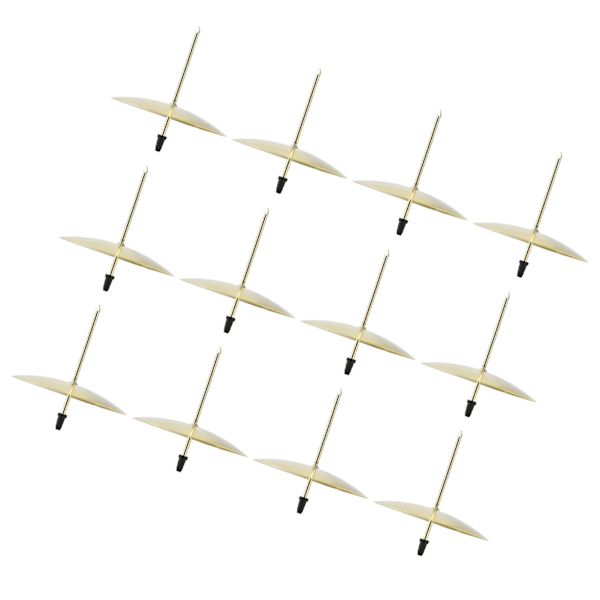 12 stk Lysplader Jernmaterial 7x6,5cm/2,8x2,6in Guld Stabil Pålidelig Dekorativ Bærbar Fastgørelsesholder til Fest