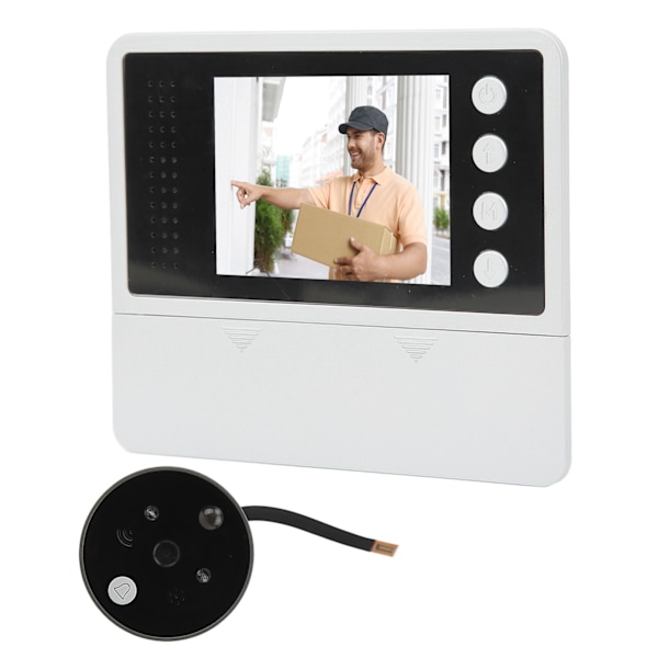 Digital dörr titthålsvisare videodörrklocka Kamera 4 ringsignaler Night Vision 2 Way Intercom för hem Lägenhet kontor