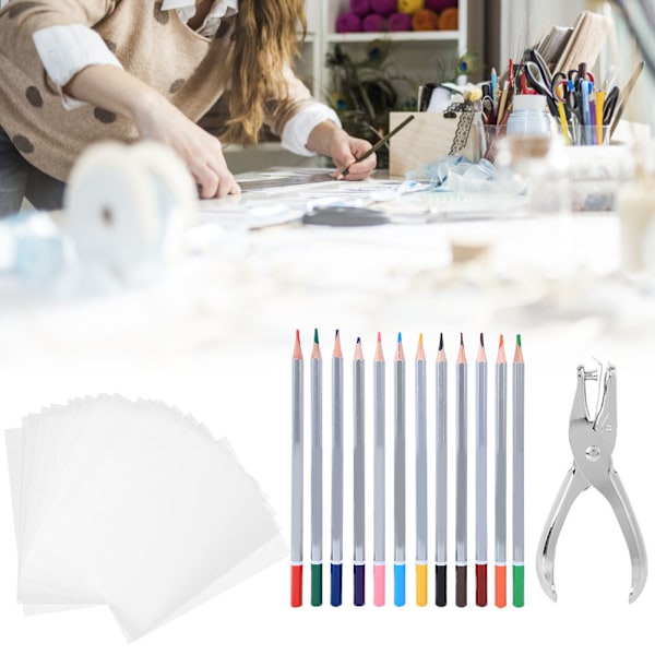 Lämpök kutistuva kalvosarja 12 väriä Kynät Rei'itin DIY Avaimenperä Broššit Materiaalit 20145-1#