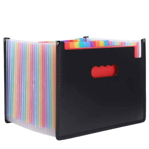 Infällbar mapp Bärbar 24 lager Expanderande Accordian Organizer Skolmaterial