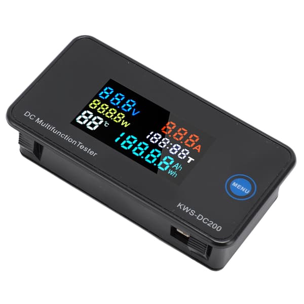DC Digital Voltmeter Amperemeter DC200 50A LCD-fargeskjerm 7 i 1 Multifunksjon DC Multimeter Tester Kompatibel med fabrikklaboratoriet