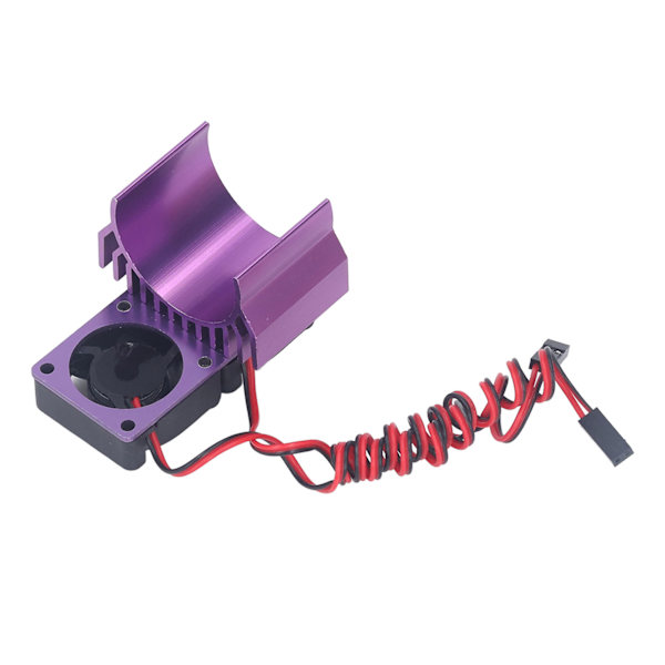 DC 5V RC Køleplade Højhastighedsblæsermotor Køleplade Sæt til Traxxas Slash 4×4 VXL 1/10 RC Bil Lilla