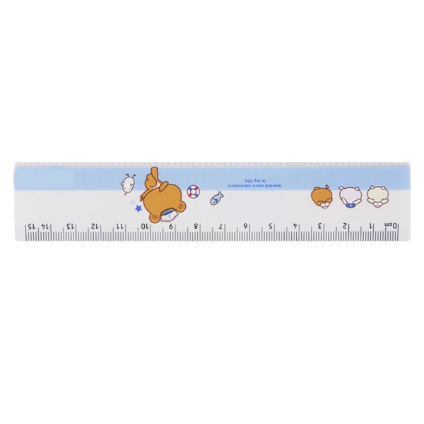 15 cm muoviviivain Piirretty kuvio Aaltomainen reuna Suora viivain oppilaille Lapset Koulutoimisto Mittaus