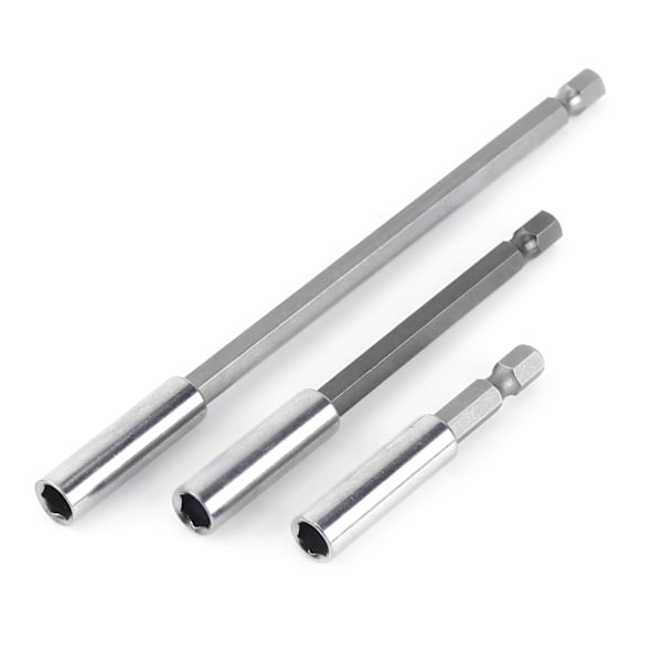 3st elektrisk borrskruvmejsel förlängningsstång magnetisk bitshållare 1/4" skaftverktyg