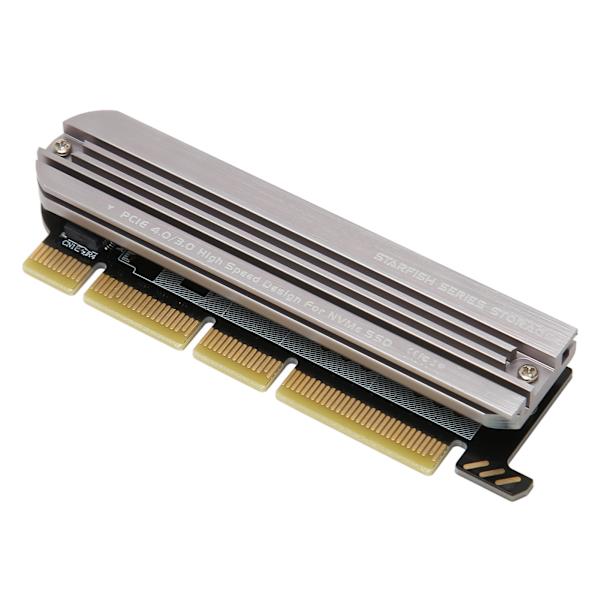 M.2 NVMe SSD til PCIe-adapter PCIe 4.0 aluminiumlegering Plug and Play M.2 PCIe-adapterkort for stasjonær X16-spor