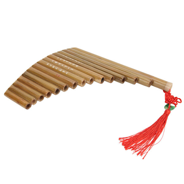 Panflöjt 15 Pipes G Key Traditionellt kinesiskt musikinstrument Panpipes Träblåsinstrument Vänsterhand