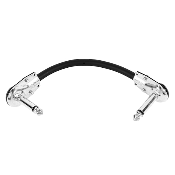 Gitarreffektkabel PVC Anti-vindbrusdämpning Bærbar Gitarpedalledning Patch Kabel Flat Head Sølv 15cm / 5.9in