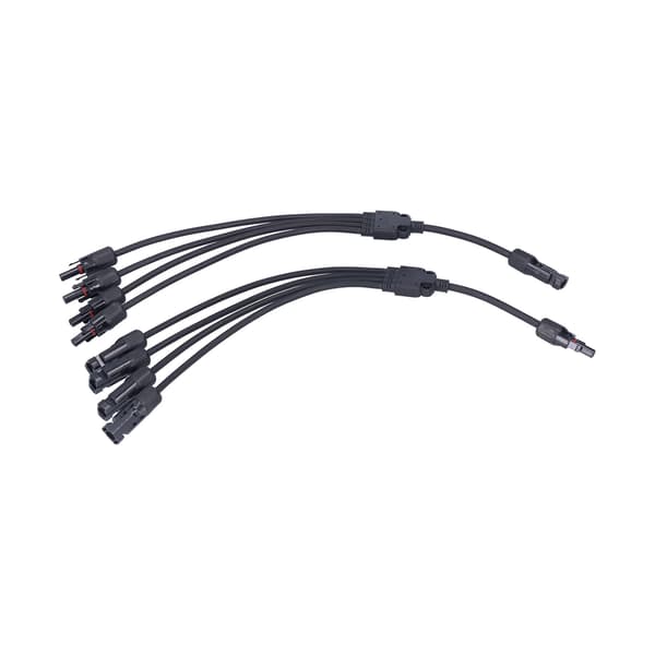 Solpanelkontakt 4-vägs Y-typ Parallel Connector Solpanel Förlängningskabel PV-trådadapter