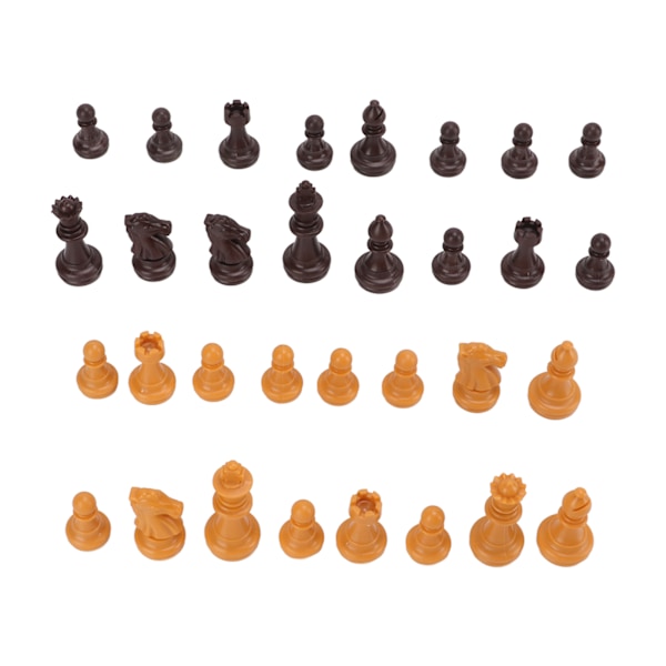 Schackpjäser Endast PS Plast Ersättnings Mini Schackpjäser Figuriner 49mm Höjd Kung för Fest Avkoppling