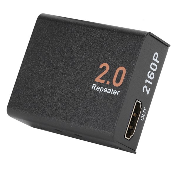 Mini HDMI2.0 Extender Repeater Understøtter 4Kx2K HDMI Signalforstærker Understøtter 3D Transmission Sort