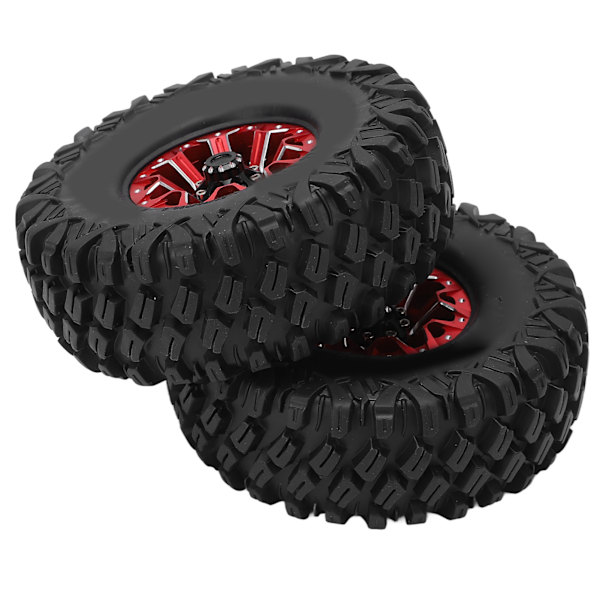 2 st/set 1,9 tum RC-bil Hjulfälg Däck Set för AXIAL SCX10 1/10 Crawler Bil Uppgraderingar Delar Röd