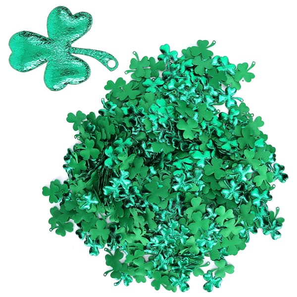 1000 stk. dekorative lykkekløver, grønne, til St. Patricks Day-fest