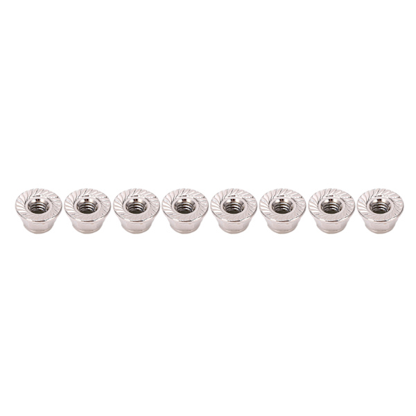 8 kpl Metal M4 Pyörän Lukkopultti Laippa Nylon Lukkopultit Arrma Typhon 1/10 RC-autolle Osia Hopea