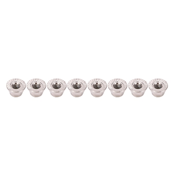 8 st M4 Metall Hjul Lås Mutter Flang Nylon Lås Mutter för Arrma Typhon 1/10 RC Bildelar Silver